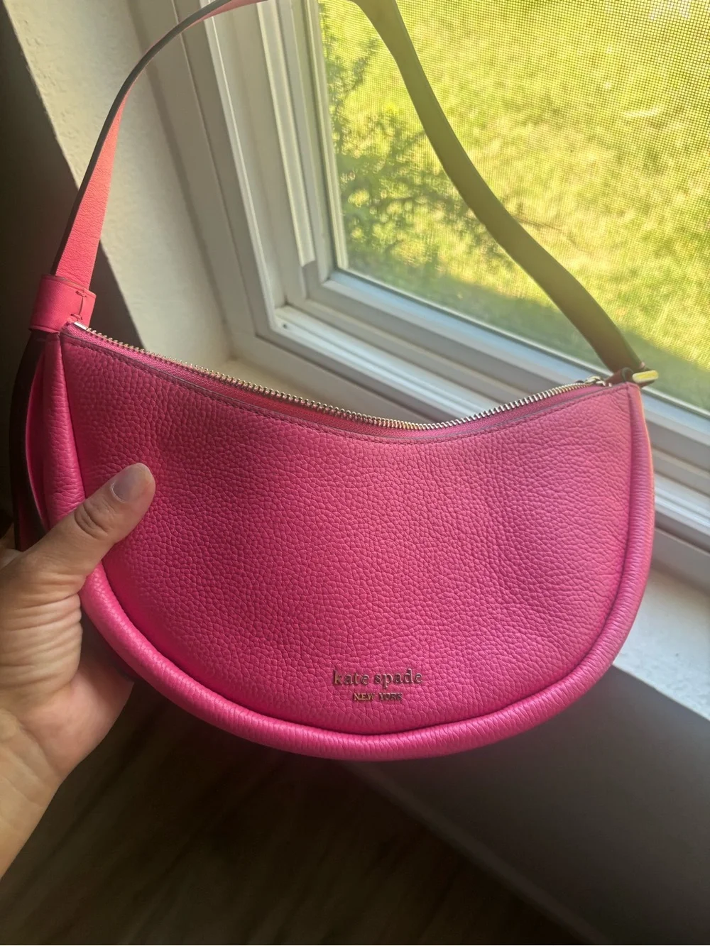 kate spade Hot Pink Crescent Shoulder Bag